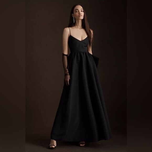 Sachin & Babi Hadley V-Neck Back-Bow Empire Gown - Picture 4 of 7